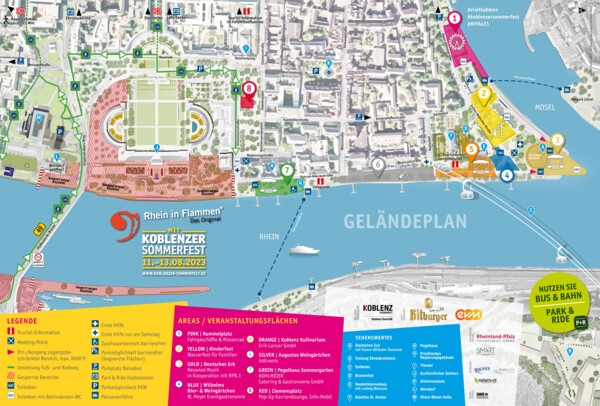 Geländeplan Koblenzer Sommerfest 23 © Koblenz-Touristik